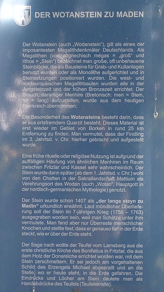 Image of Wotanstein – Maden (Standing Stone / Menhir) by Nucleus